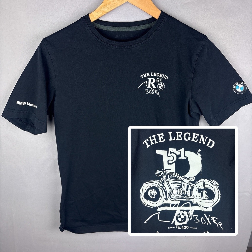 BMW Motorrad Men's Small R51 Boxer Graphic T-Shirt Black